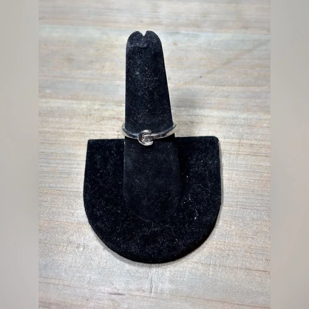 New! Crescent Moon Silver Tone Ring Size 7.5 Costume Jewelry Hypoallergenic